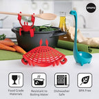 OTOTO Prep Pals Bundle of Red the Crab, Nessie, Crabby - Cute Kitchen Accessories, Kitchen Gadgets, Spoon Rest for Stove Top, Soup Ladle, Pasta Strainer, Funny Unique Gifts, Cooking Gifts