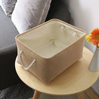 TheWarmHome Decorative Basket Rectangular Fabric Storage Bin Organizer Basket - Image 8