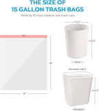 Ultra Thick Heavy Duty Plastic 15 Gallon Drawstring Trash Bags Large 80 Count - Image 3