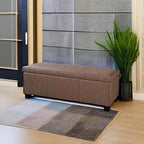 BELLEZE Storage Faux Leather Ottoman, 47 Inch Bench Bedroom Bench - Image 5