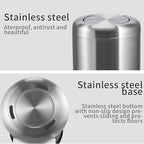 Waste Can 3 Gallon with Swing Lid，Brushed Stainless Steel Trash Can，Metal - Image 5