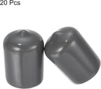 uxcell 20pcs Rubber End Caps 16mm ID Vinyl PVC Round Tube Bolt Cap Cover Screw - Image 2