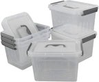 6-Pack Plastic Storage Box, 6 L Clear Storage Bins - Image 7
