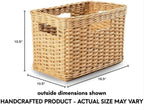 The Basket Lady Tall Rectangular Wicker Storage Basket, 16.5 in L x 10.5 in W x - Image 7