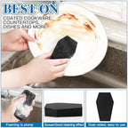 Tioncy 12 Pack Halloween Coffin Kitchen Sponges, Black