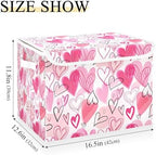 Valentine's Day Storage Bins with Lids and Carrying Handle,Foldable Storage Boxes Organizer Containers Baskets Cube with Cover for Home Bedroom Closet Office