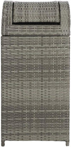 Safavieh Outdoor Collection Serapis Grey Wicker Trash Bin - Image 8