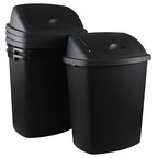 Zopnny 4-Pack 18 Gallon Tall Kitchen Swing Top Garbage Can, Plastic Swing Top - Image 4