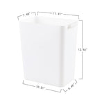 3-Pack 4.5 Gallon Plastic Rectangular Wastebasket - Image 2