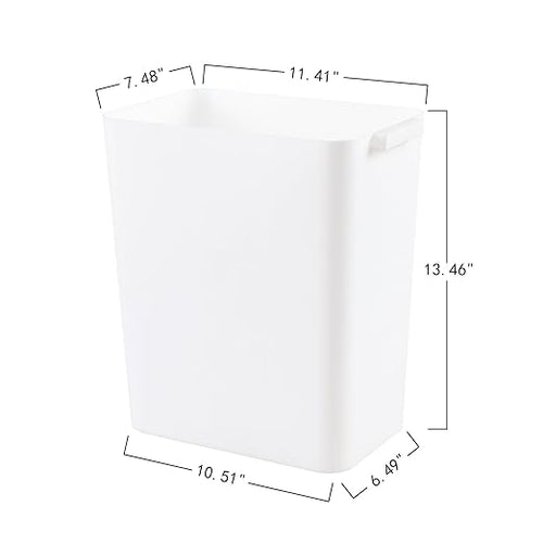 3-Pack 4.5 Gallon Plastic Rectangular Wastebasket - Image 2