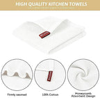 Nialnant 6 Pack Kitchen Dish Cloths, 100% Cotton Waffle Weave - 12x12 in - Image 3