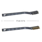 9PCS Mini Brass Brushes Set, Curved Handle Scratch Wire Toothbrush, Cleaning - Image 3