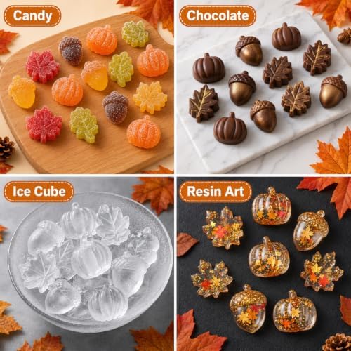 Sliner 3 Packs Fall Silicone Candy Molds