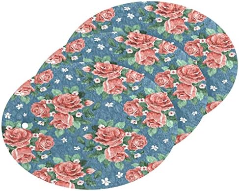 Rose Floral Kitchen Sponges Spring Summer Flower Cleaning Dish Sponges Non-Scratch Natural Scrubber Sponge for Kitchen Bathroom Cars, pack of 3 by Eionryn