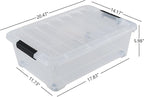 4 Pack 20 L Plastic Under Bed Storage Box - Image 2