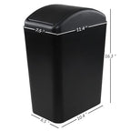 4.5 Gallon Trash Can with Swing Top Lid, Plastic Garbage Bin with Lid - Image 3