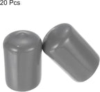 uxcell 20pcs Rubber End Caps 18mm ID Vinyl PVC Round Tube Bolt Cap Cover Screw - Image 2