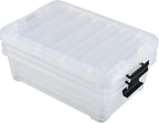 25 L Plastic Sturdy Rolling Under Bed Storage Container Bins, 4 Packs - Image 7
