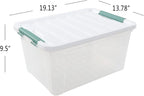 6-Pack 35 L Plastic Storage Box, Latch Storage Box - Image 2