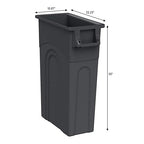 United Solutions Highboy Waste Container, 23 Gallon, Space Saving Slim Profile - Image 2