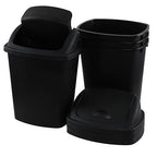 6 Gallon Swing Top Trash Can Outdoor and Indoor Recycle Bin, Plastic Garbage Can - Image 5