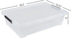 3 Packs 40 Quart Large Under Bed Storage Box, Wheeled Under Bed Storage - Image 2