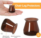 32 Pcs Chair Leg Protectors for Hardwood Floors, Silicone Felt Furniture Leg - Image 3