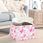 Valentine's Day Storage Bins with Lids and Carrying Handle,Foldable Storage Boxes Organizer Containers Baskets Cube with Cover for Home Bedroom Closet Office