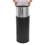 58.6 Liter / 15.48 Gallon Commercial Open Top Trash Can White Stainless Steel - Image 7