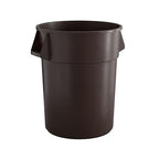 55 Gallon Brown Round Commercial Trash Can by Krollen+Industrial