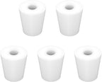 Labasics 5-Pack 4# Single-Hole Silicone Stoppers, Durable and Reusable Silicone by Labasics