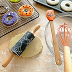 R&M Spooky Halloween 3 Piece Mini Bake Set – Spatula, Whisk & Rolling Pin –Halloween Baking Gift for Kids and Home Bakers