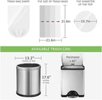 5 Gallon 180 Counts Small Strong Trash Bags Garbage Bags by RayPard, fit 18-20 - Image 2