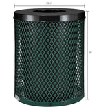 Global Industrial Outdoor Diamond Steel Trash Can - Image 7