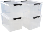 Pekky 34 Quart Clear Storage Bins by Pekky
