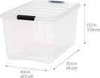 IRIS USA 72 Qt Stackable Plastic Storage Bins - Image 2