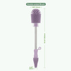 haakaa Cleaning Brush Silicone Bottle Brush Double-Ended Soft Silicone Bristles - Image 8