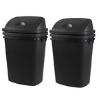 Zopnny 4-Pack 11 Gallon Swing Lid Trash Can, Plastic Swing-Top Garbage Can - Image 7