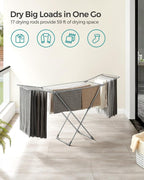 SONGMICS Clothes Drying Rack, Metal Laundry Drying Rack, Space-Saving, - Image 3