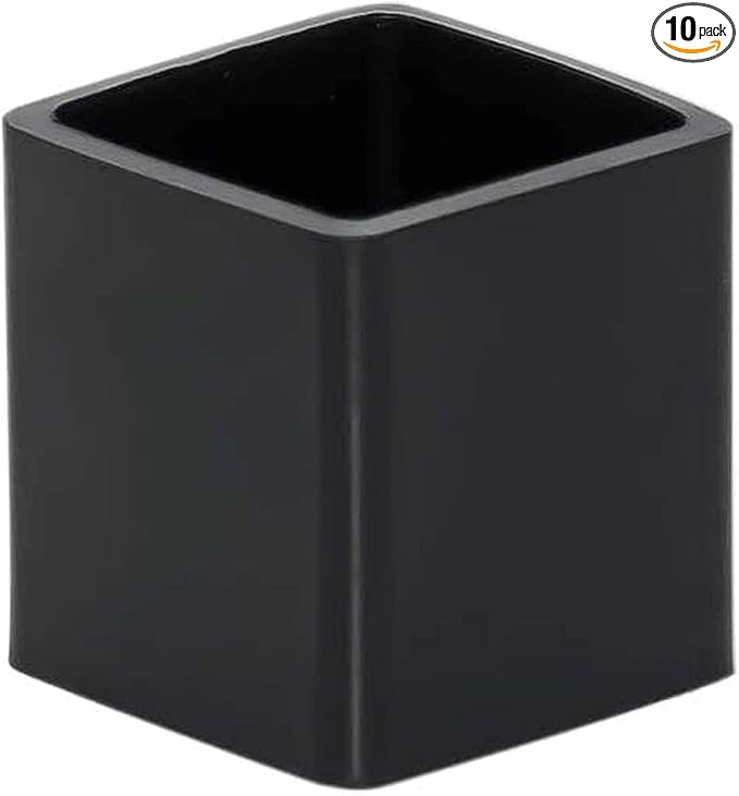 10 Pcs Black Square Anti-Slip Rubber Leg Tips Chair Leg Caps Furniture Floor by Unknown