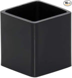 16 Pcs Black Square Anti-Slip Rubber Leg Tips Chair Leg Caps Furniture Floor by Unknown