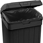 Outdoor Trash Can with Hinged Lid, 33 Gallon Capacity, Built-in Handles - Image 3