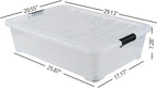 50 Quart Clear Plastic Under Bed Storage Bin - Image 2
