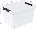 Set of 4 50 L Stackable Plastic Storage Container - Image 2