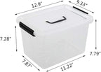 10 L Clear Plastic Latching Box, Plastic Storage Bin - Image 2