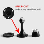 YAGU Door Stopper 4 Pack Magnetic Door Stops, Zinc Alloy Matte Black Door Catch - Image 4