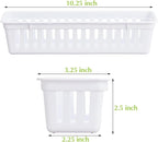 Domensi 12 Pack Slim Plastic Storage Baskets Tray - Image 2