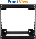 9U Wall Mount Rack Open Frame 19 Inch Server Equipment 2 Post Network Cabinet - Image 3