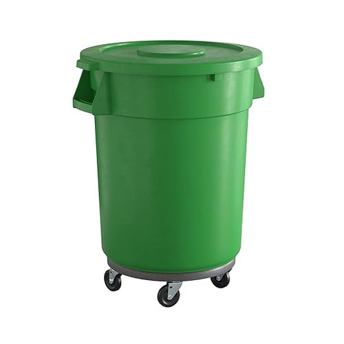 32 Gallon Green Round Commercial Trash Can by Krollen+Industrial