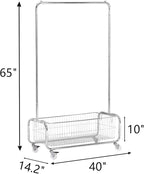 Garment Rack With Storage Baskets, Clothing Rack - Image 3